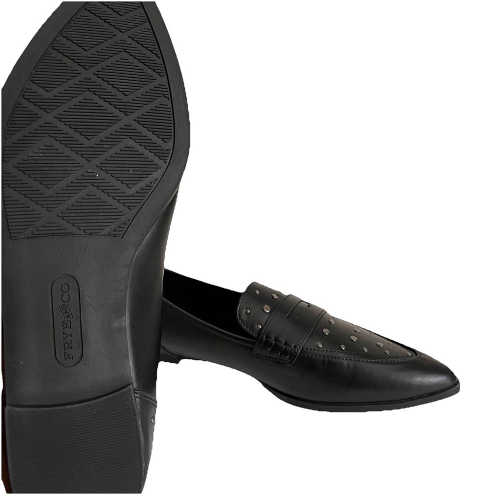 Frye & Co. Women’s Elara Closed Toe Loafers Size 8M Black With Gunmetal Studs - Picture 6 of 7